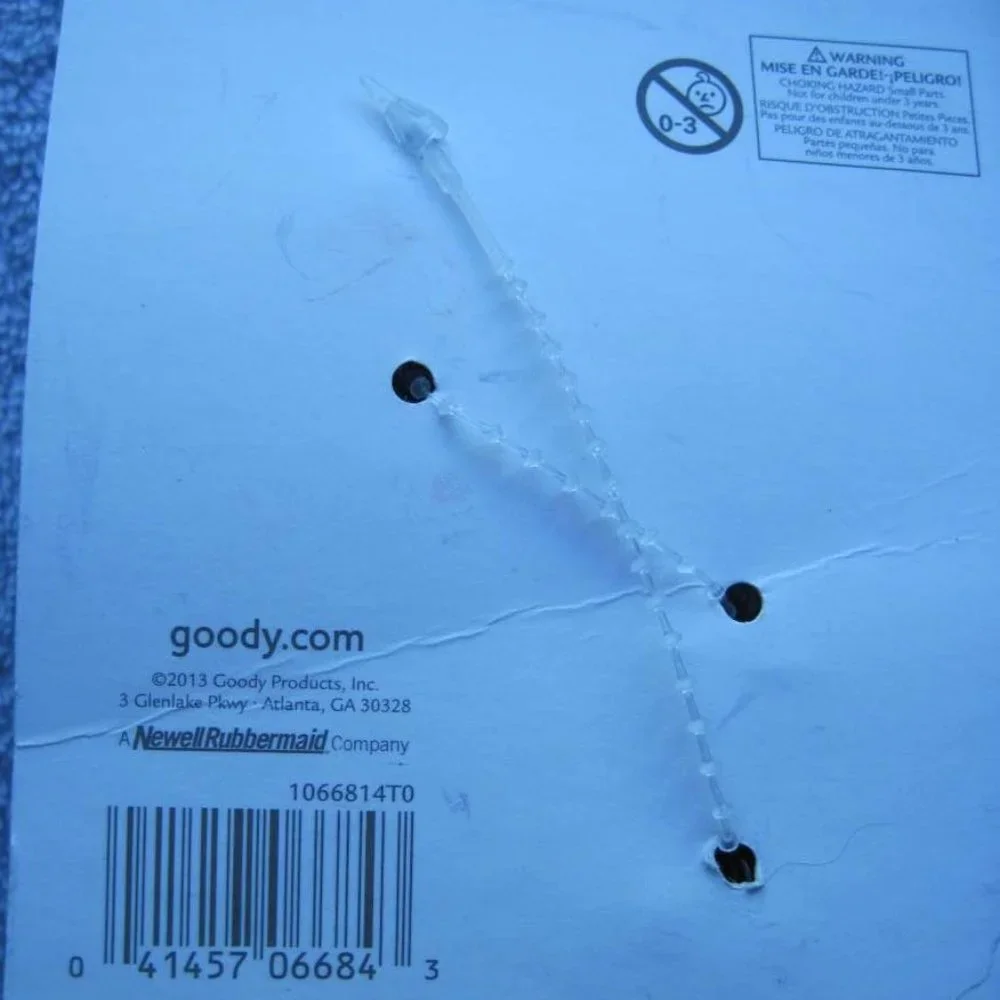 2 Goody Classic Medium Black Tortoise Spider Octopus Plastic Jaw Claw Clips 2.5